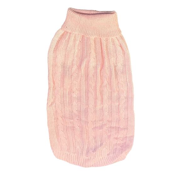 New Dog Pullover Pink Knit Sweater, Pet Sweater for Small Dogs, Dog Clothes XL - Picture 1 of 4